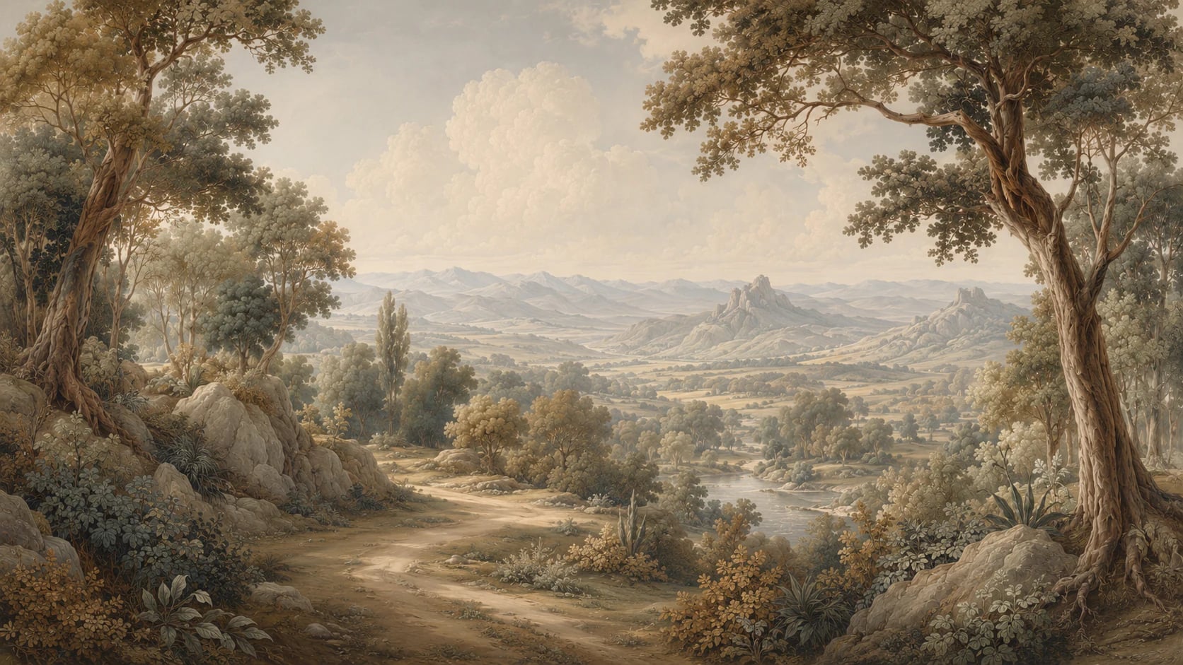 Pastoral Vadi Manzarası