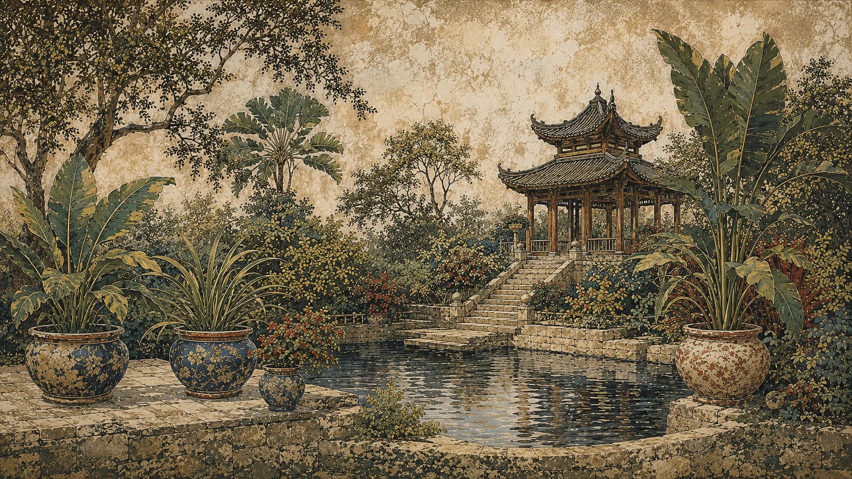 Pagodengarten am Teich