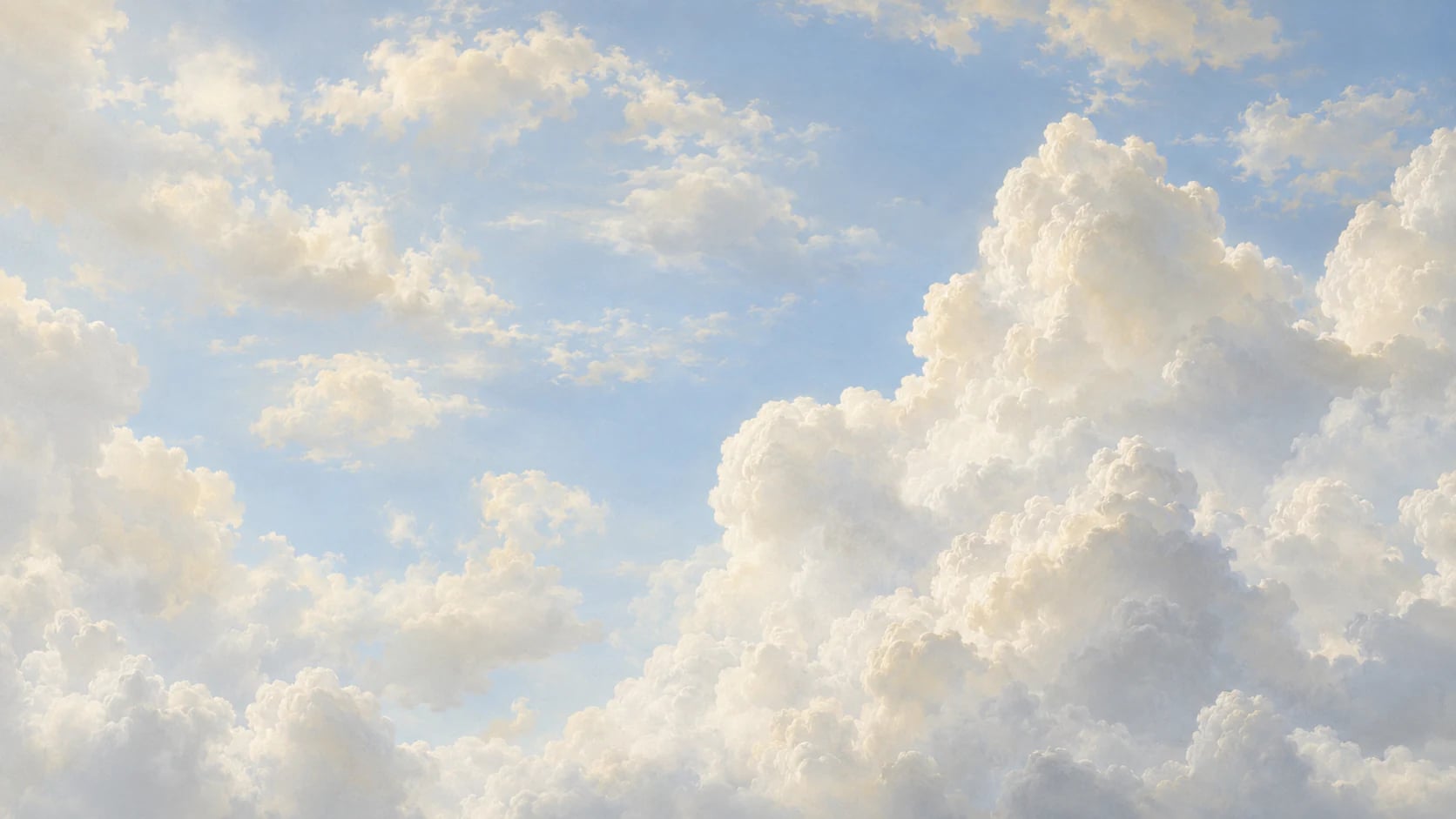 Fresque classique aux cumulus