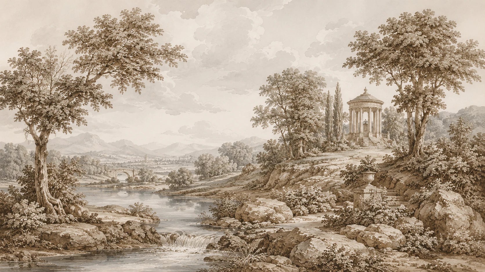 Vista fluvial de la rotonda