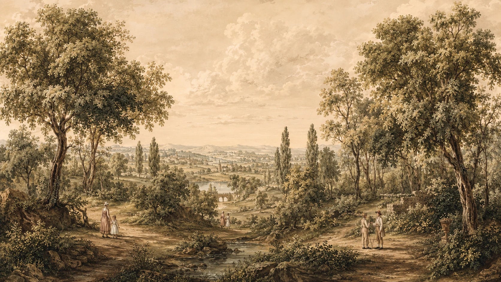 Vallée fluviale bucolique