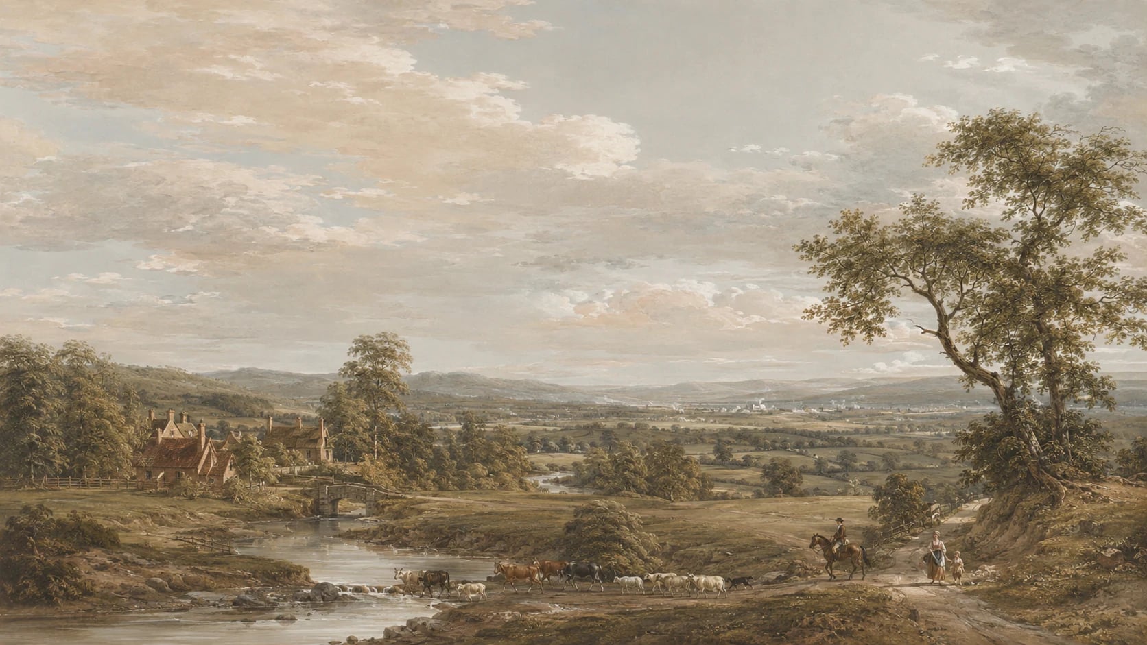 Pastoral River Crossing