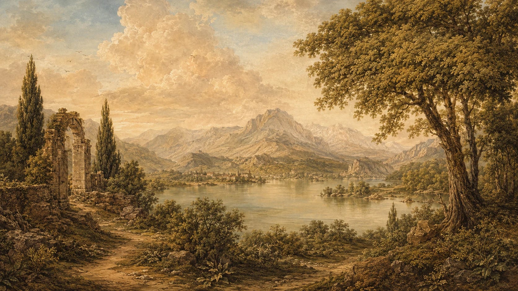Italian Lake Ruins