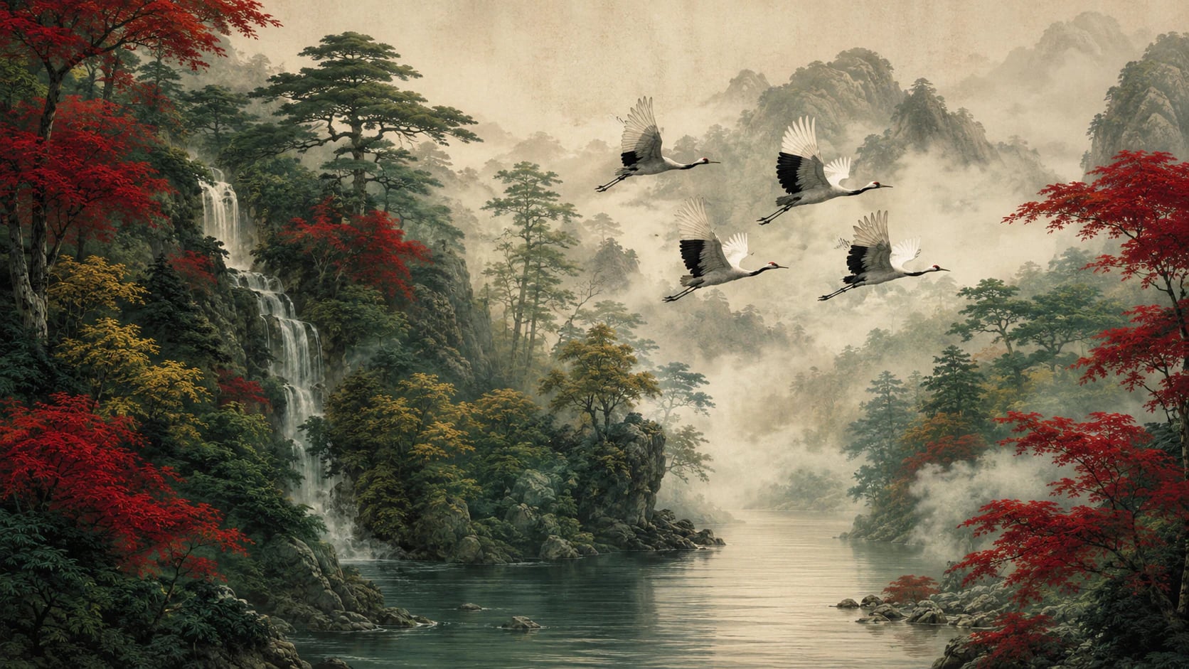 Misty Crane Valley