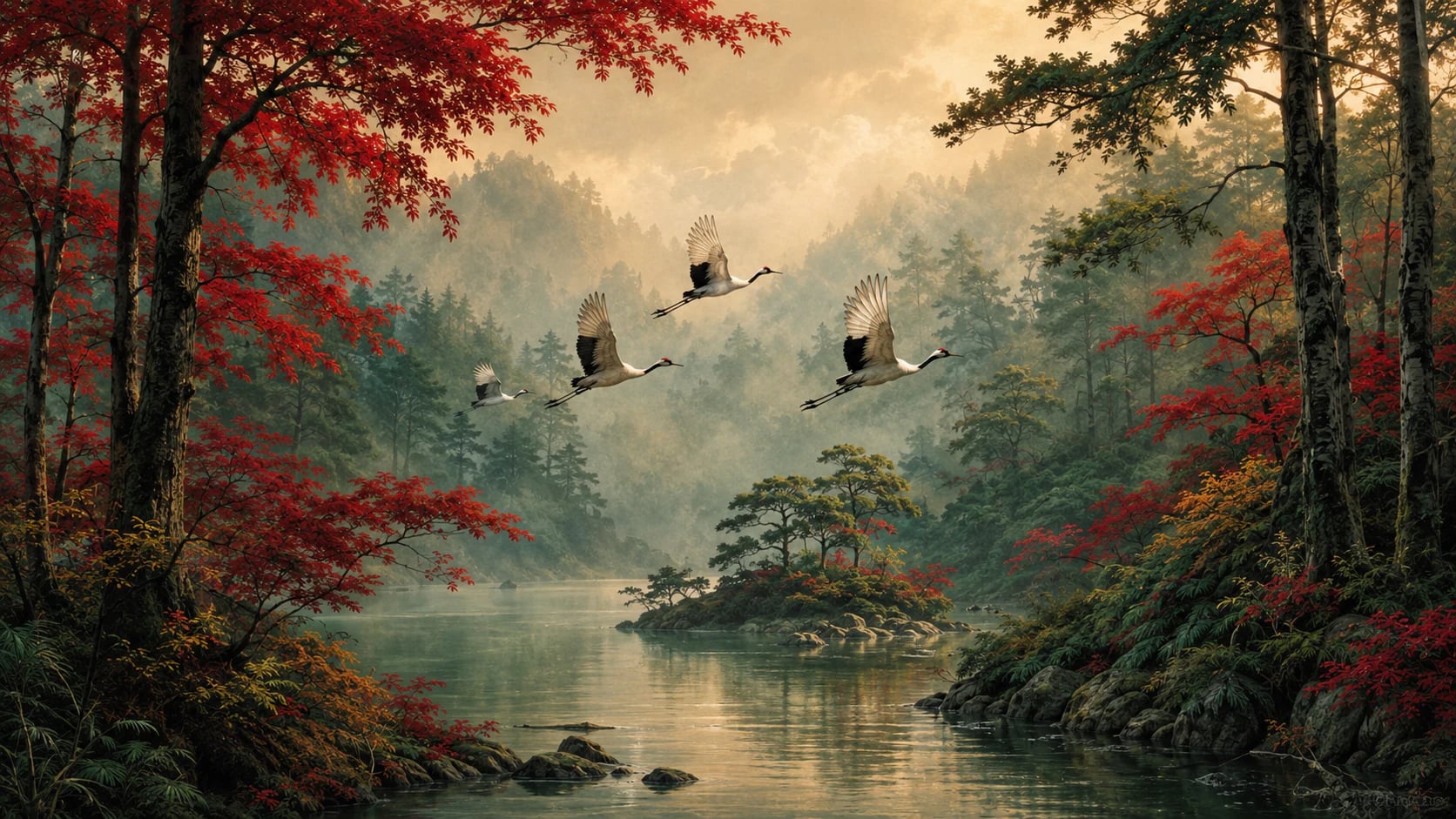 Misty Crane Valley