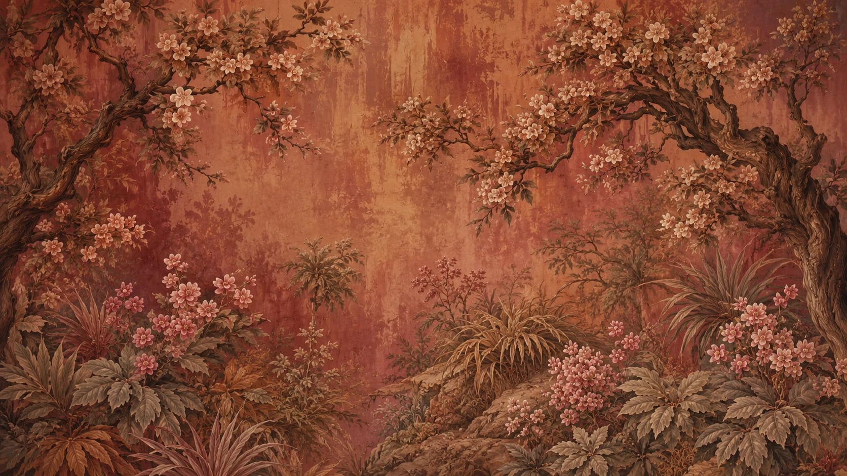 Bosquet fleuri terracotta