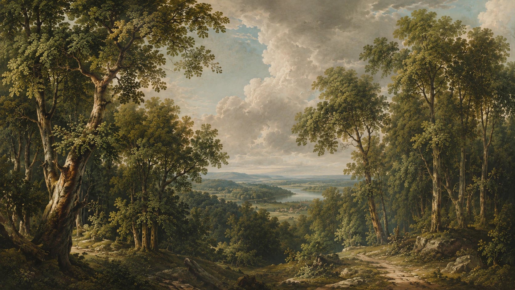 Waldiges Flusstal