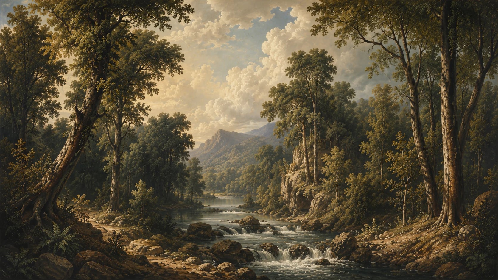 Mountain River Cascade