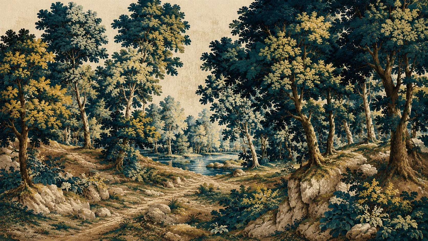 Tapisserie de verdure forestière