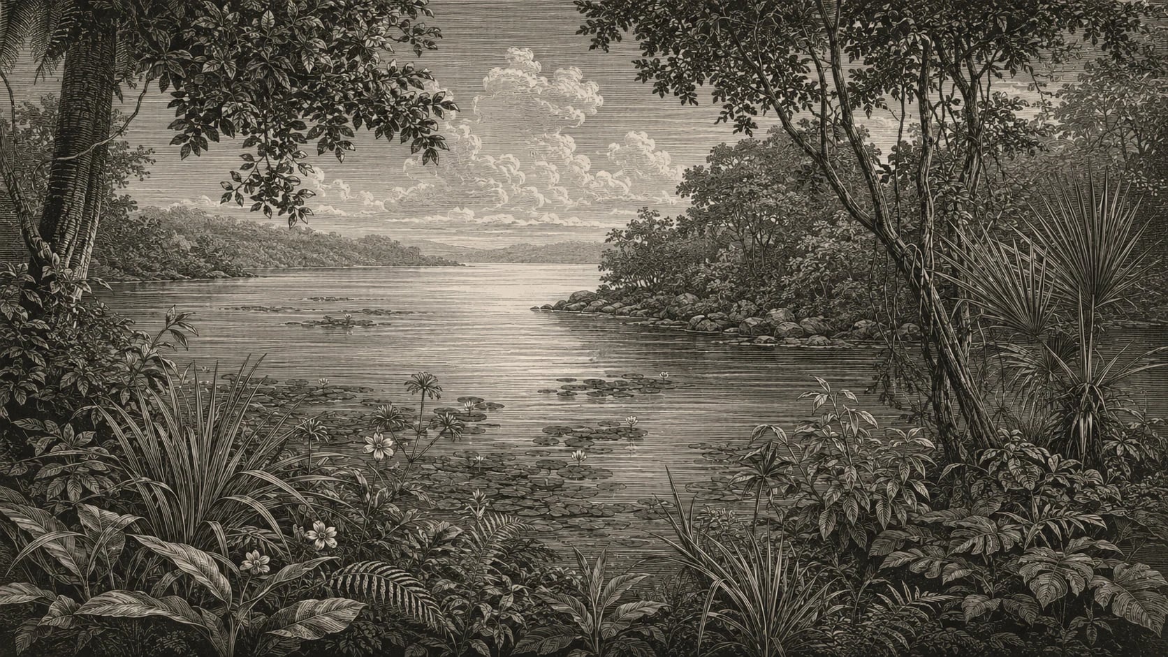 Lagune fluviale gravée