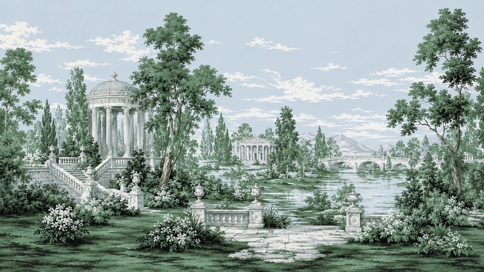Klassische Gartenrotunde