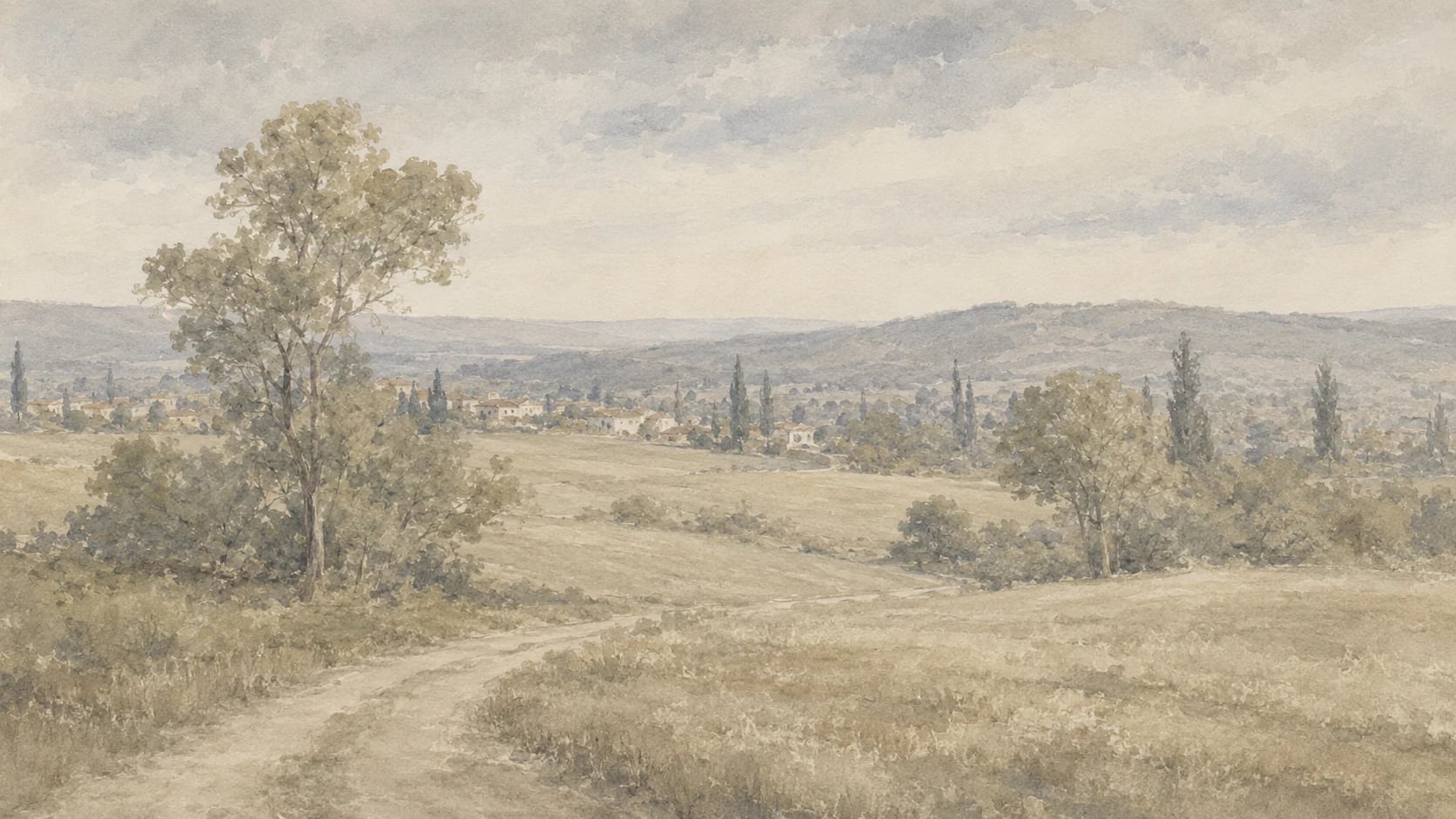 Prairie champêtre aux tons doux