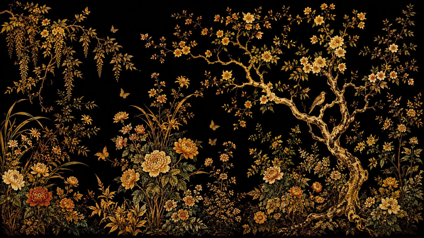 Midnight Gold Blossom