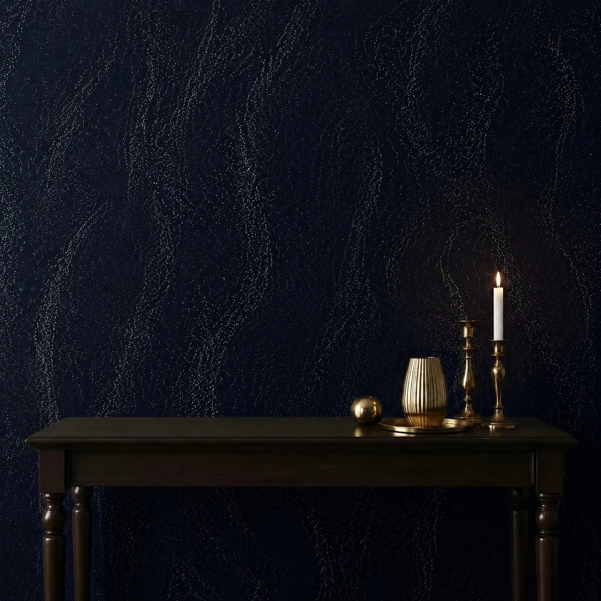 Midnight Stardust Stream wall mural shown in a styled interior, view 2