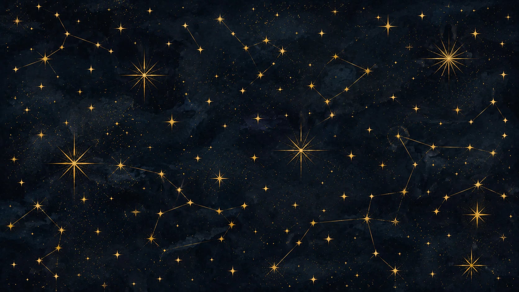 Constellations célestes dorées