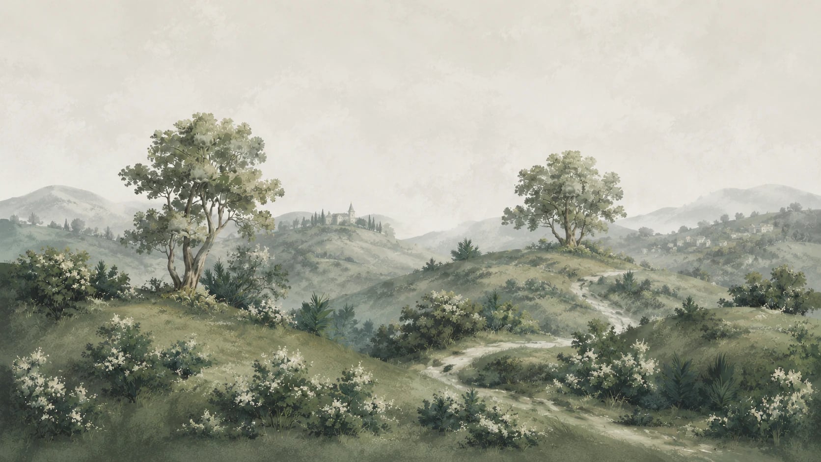 Pastoral Hillside Vista