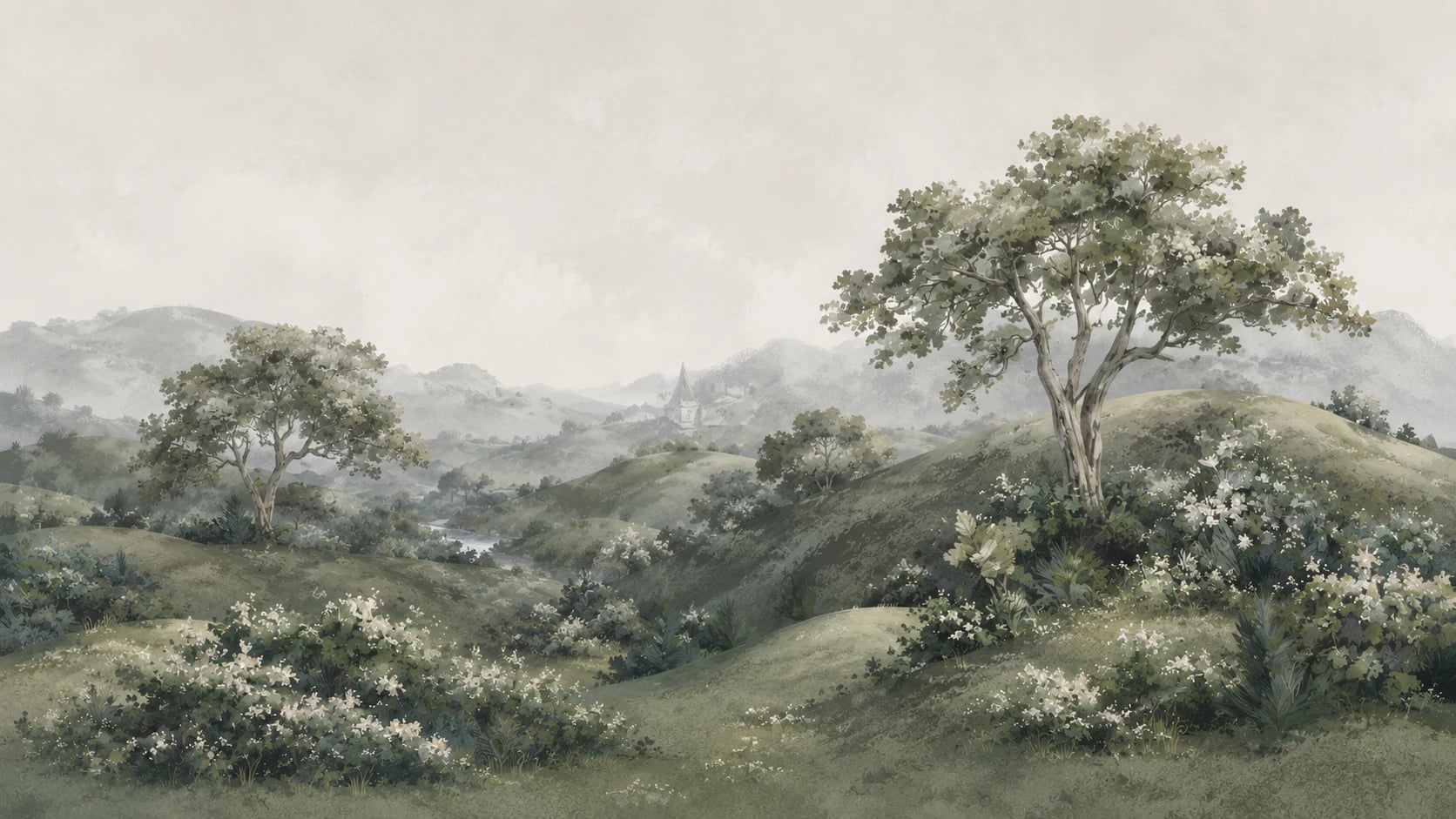 Bosquet brumeux de la vallée