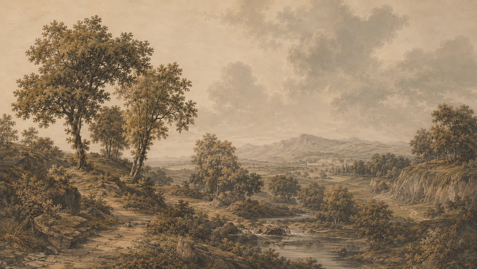 Sepia River Valley