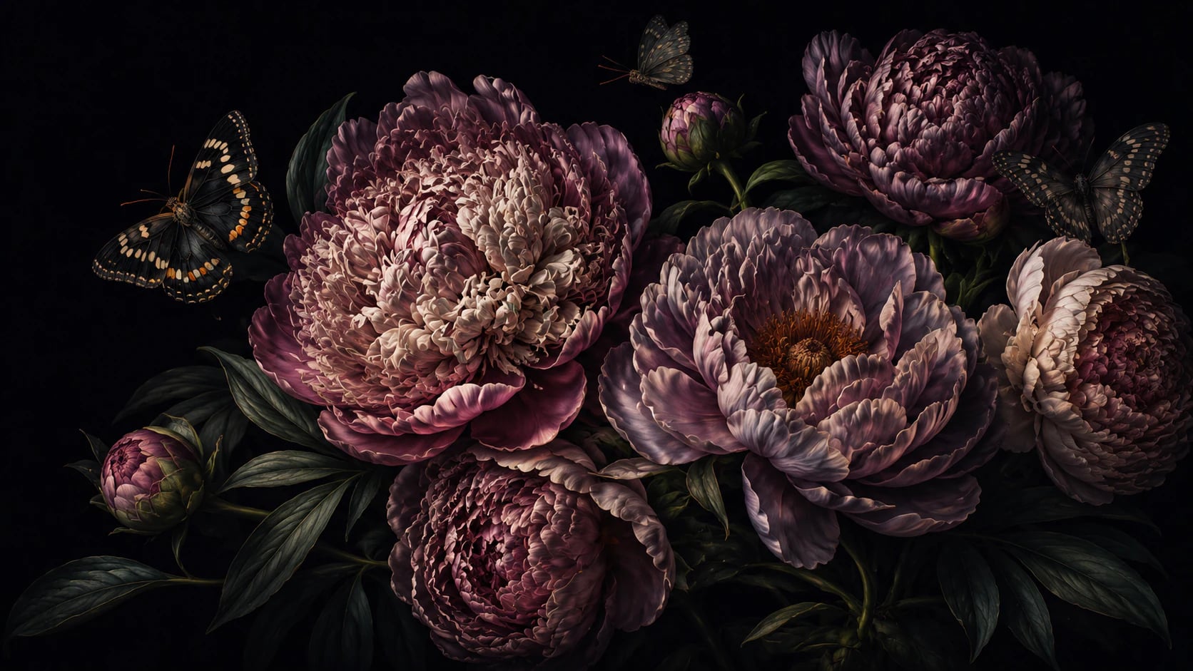 Midnight Peony Bloom