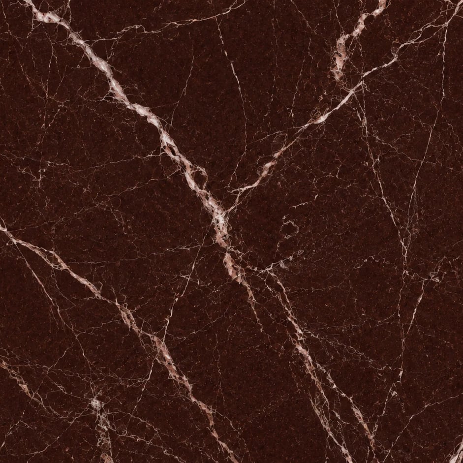 Close-up of the Burgundy Rosso Marble artwork at printed scale