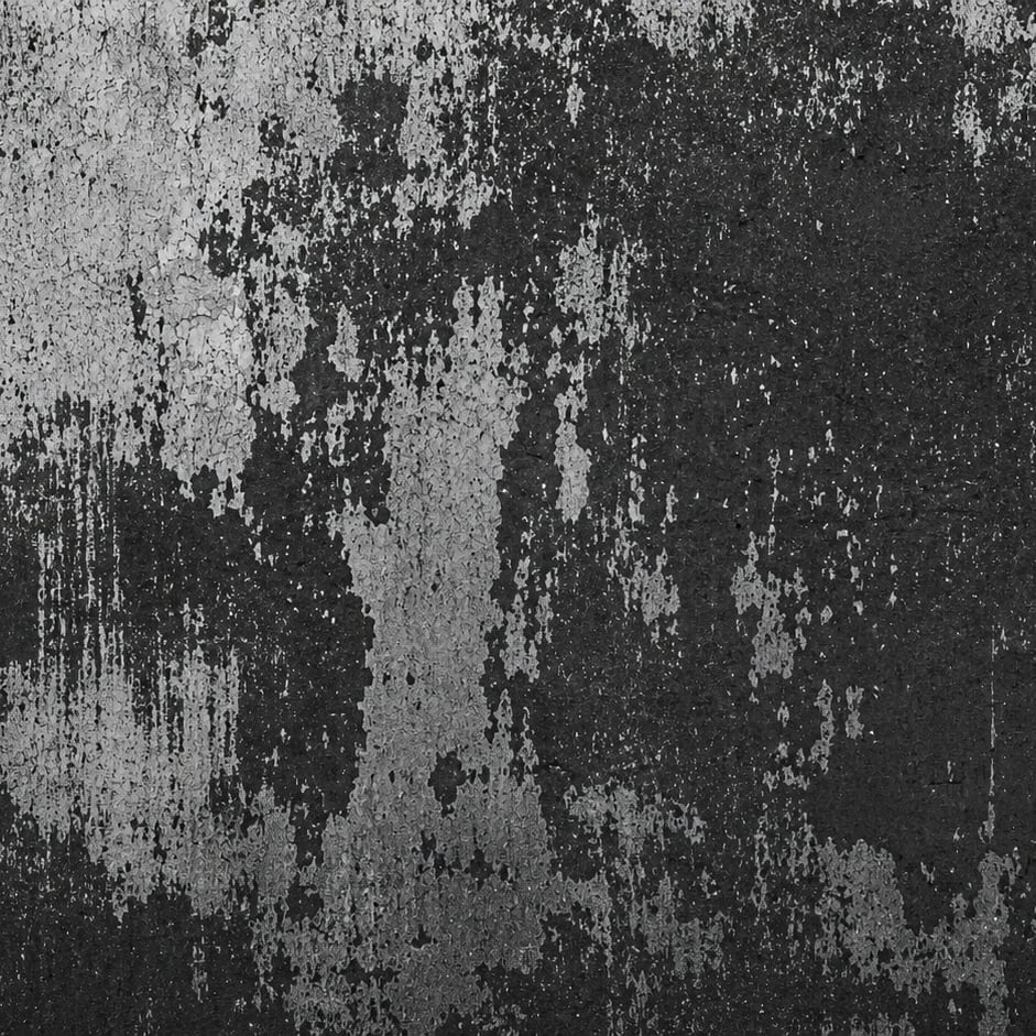 Close-up of the Worn Charcoal Plaster artwork at printed scale