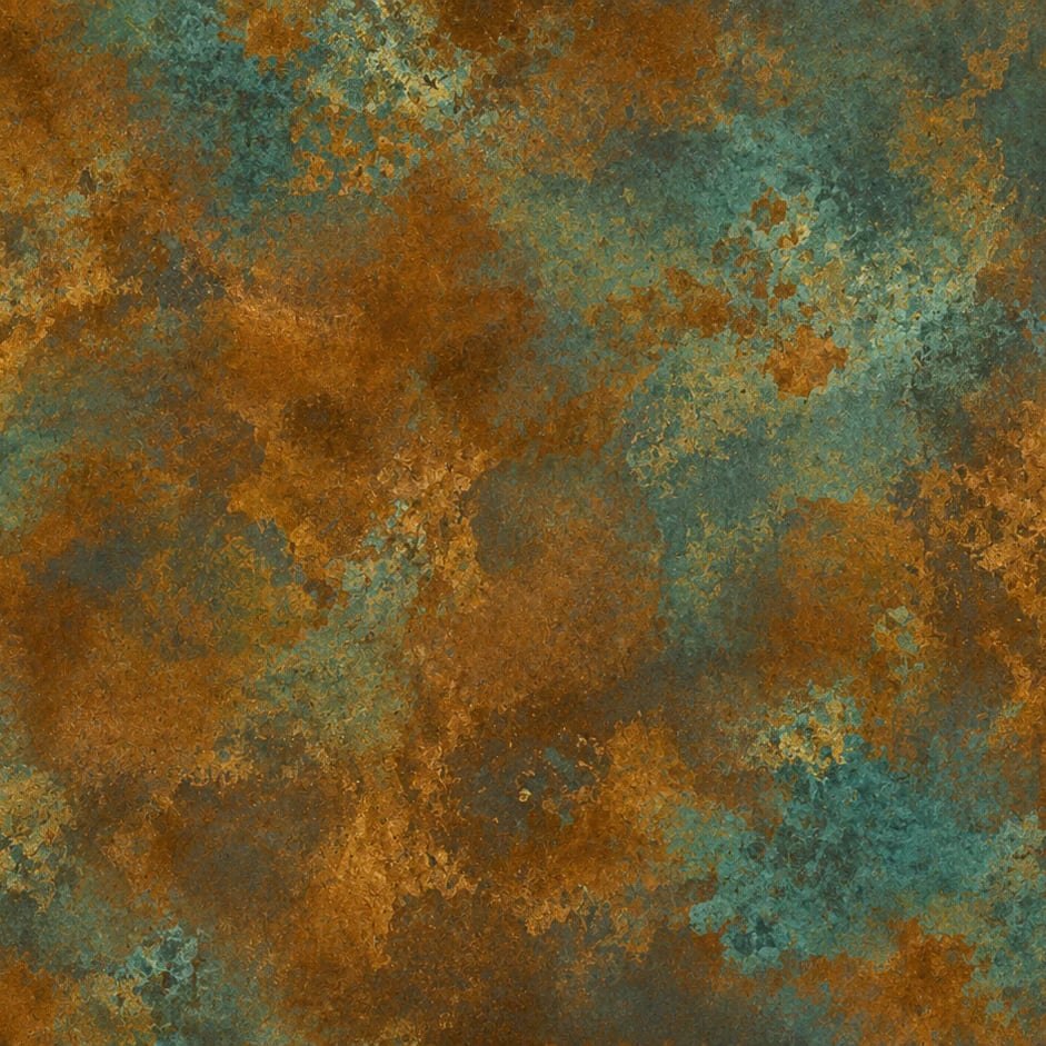 Close-up of the Oxidized Copper Patina artwork at printed scale