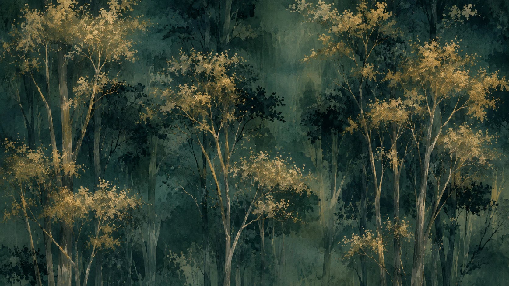 Gilded Emerald Woodland