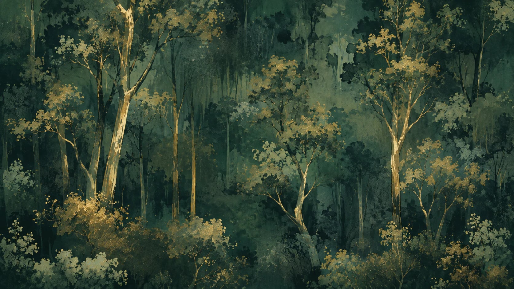 Canopée forestière sombre