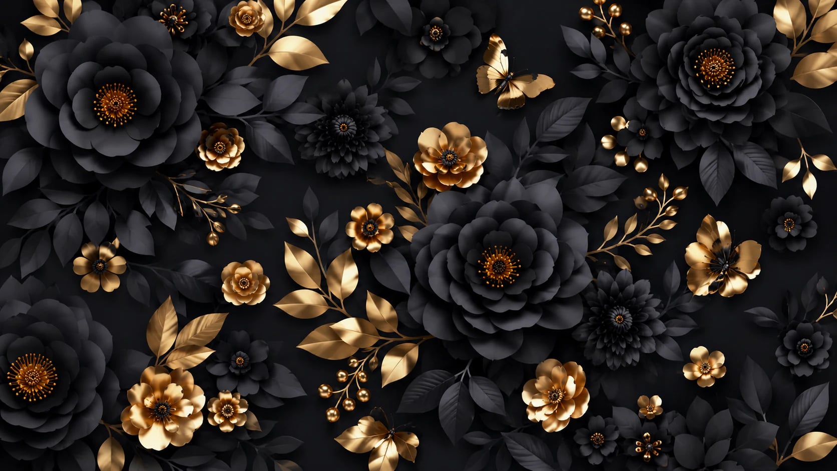 Fleur dorée de minuit