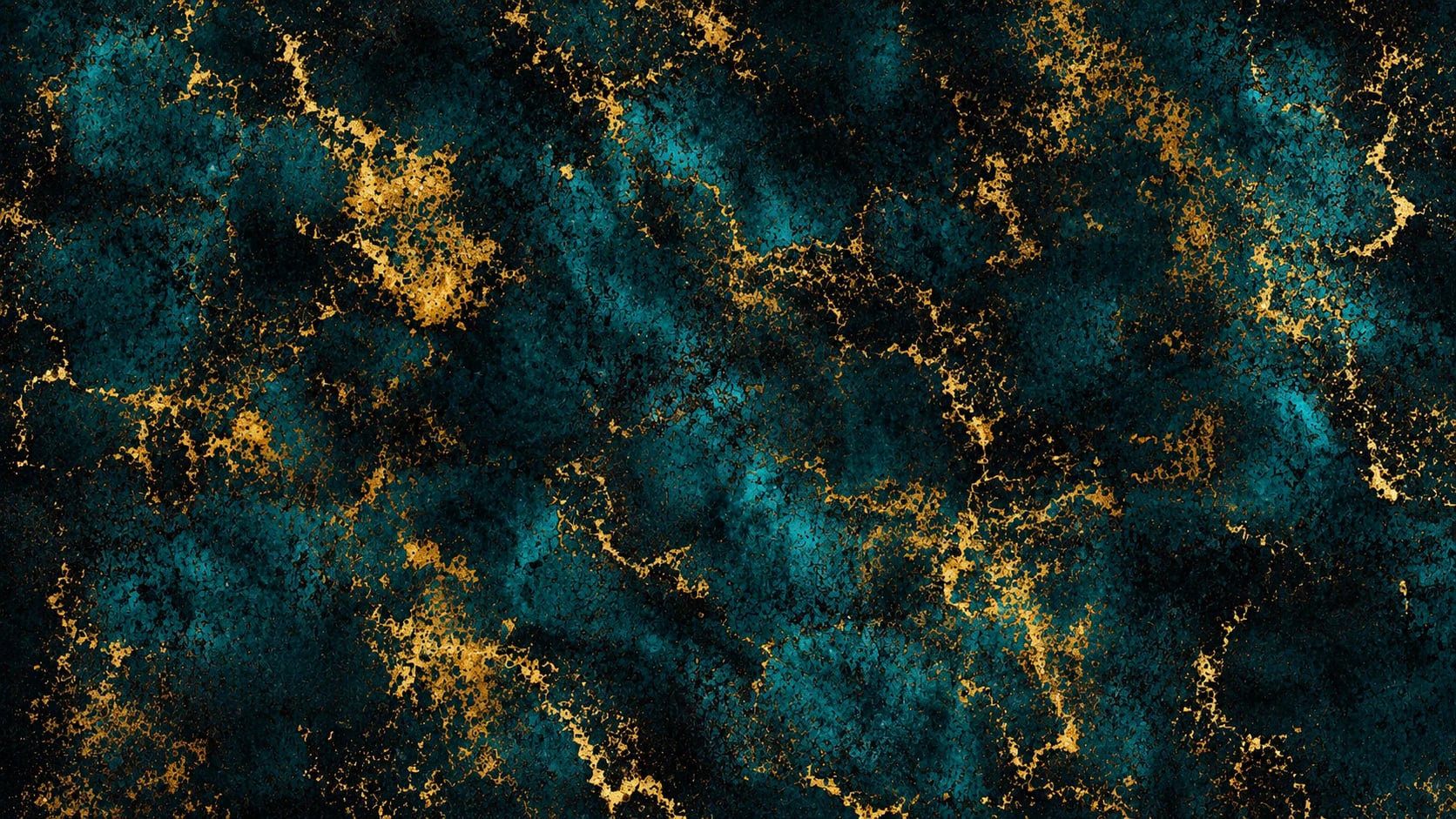 Kintsugi dorado y verde azulado