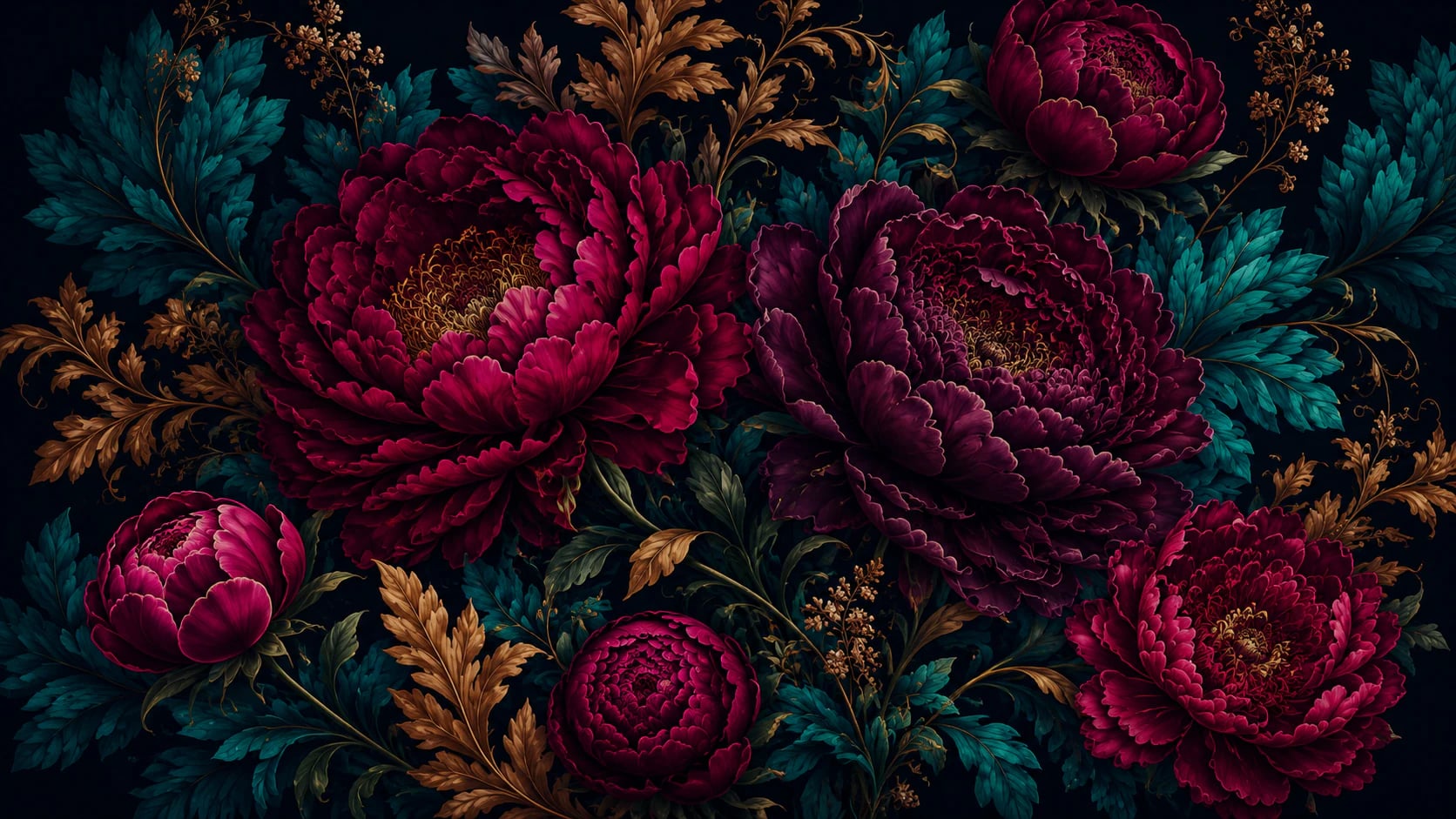 Éclosion nocturne de pivoines