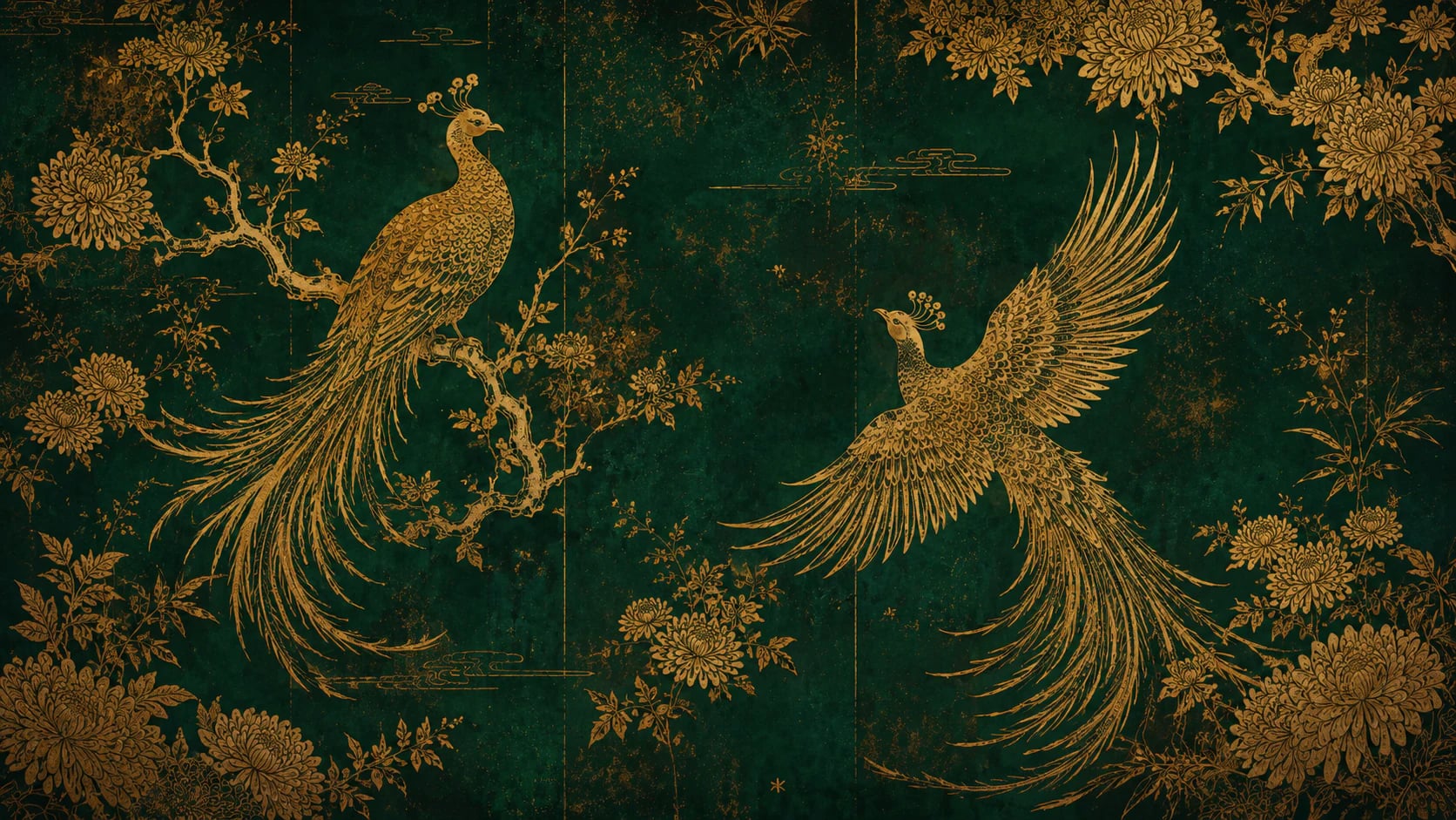 Vergoldeter Chinoiserie-Phönix