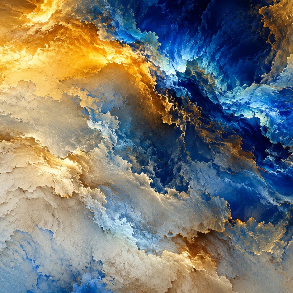 Primer plano del diseño Nimbo celestial dorado a escala de impresión