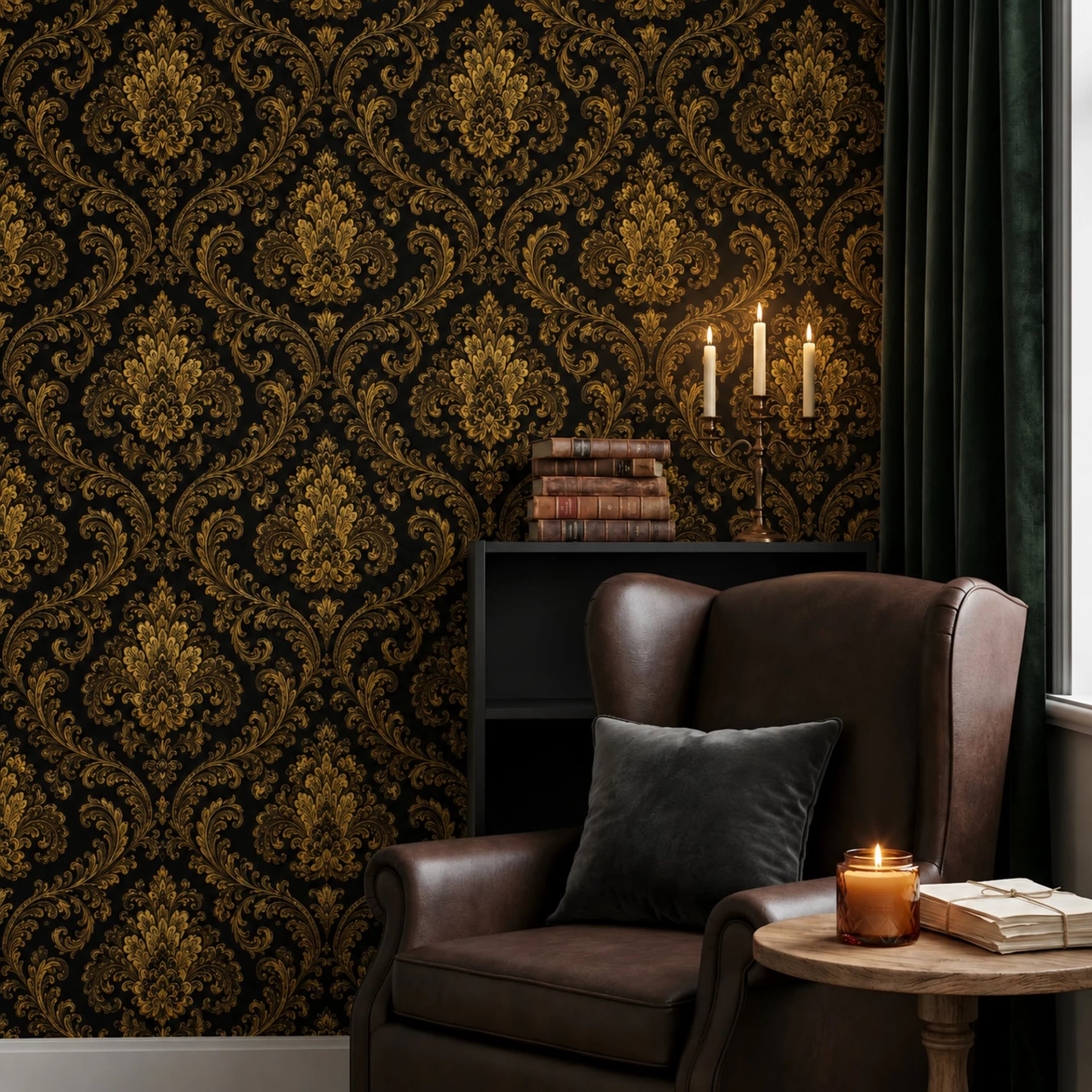 Damas baroque doré