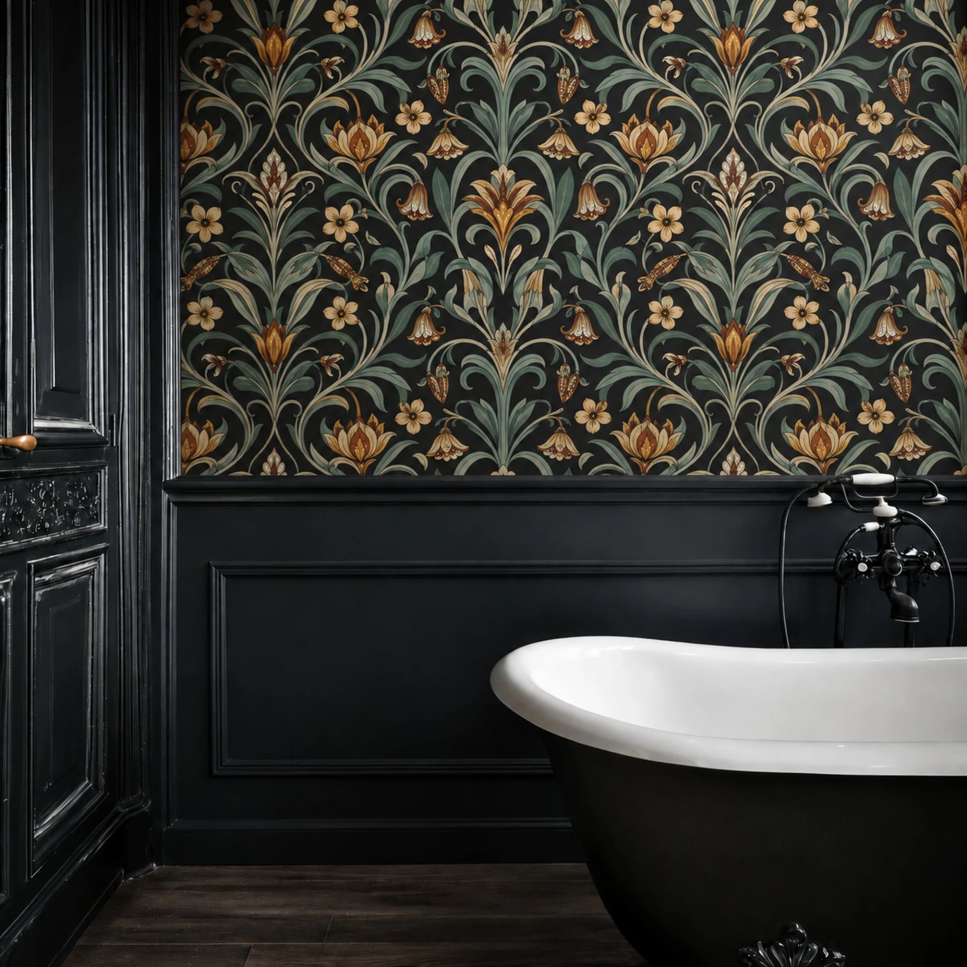 Tapisserie Art nouveau aux campanules
