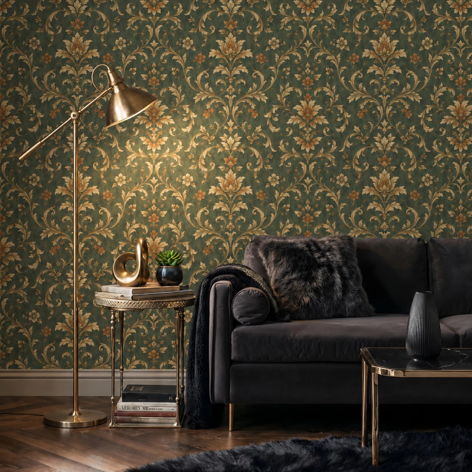 Damas baroque doré