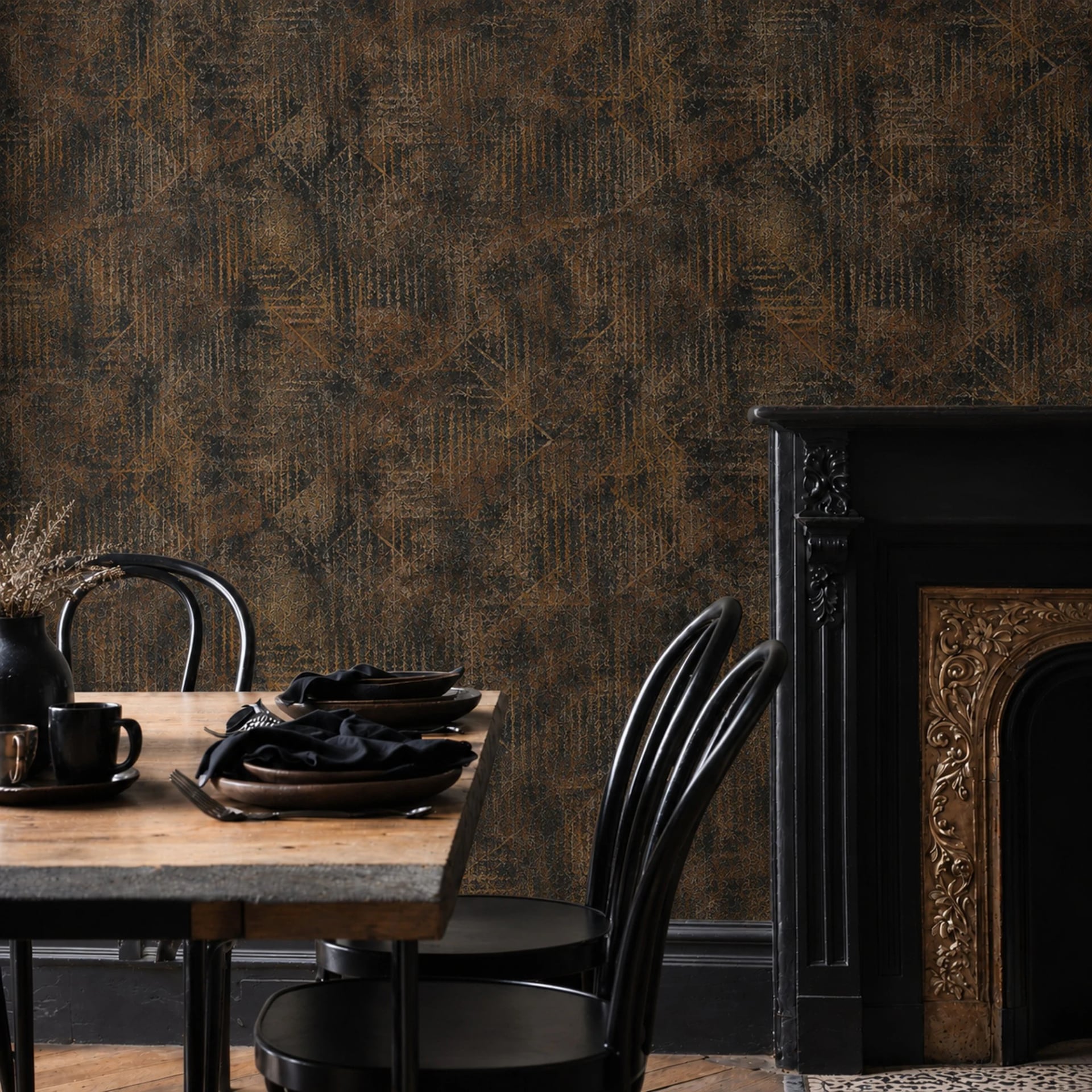 Cuadrícula de bronce envejecido