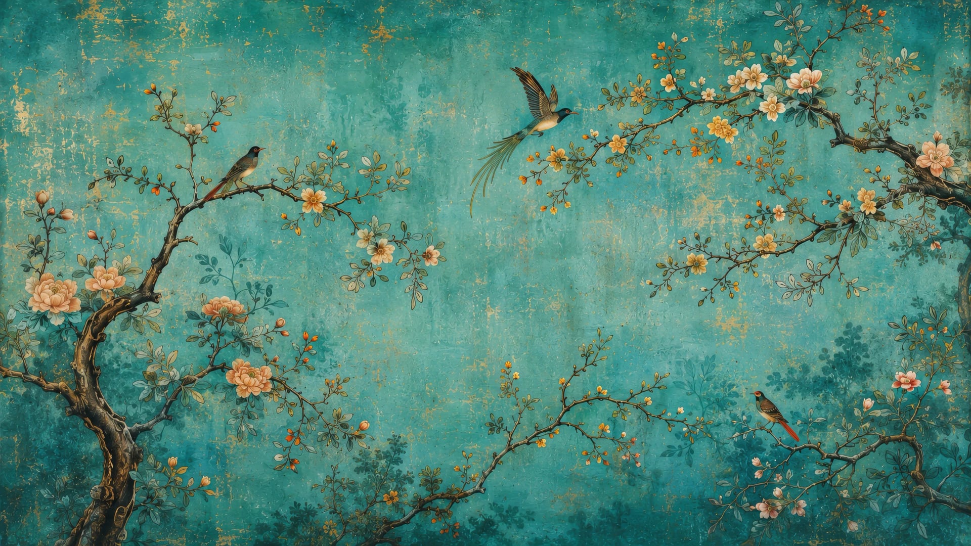 Oiseaux chanteurs vert-de-gris