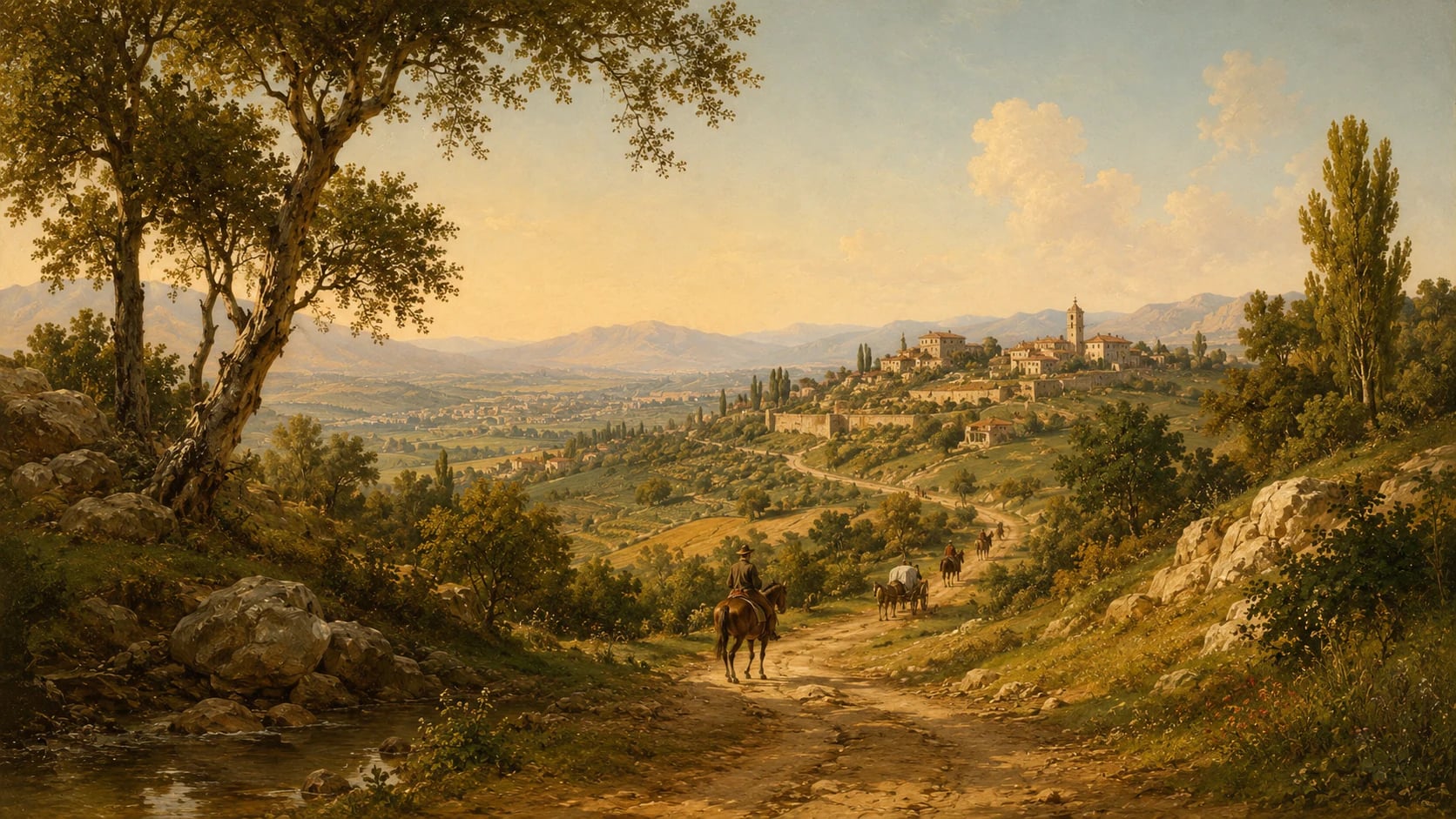 Panorama des collines toscanes