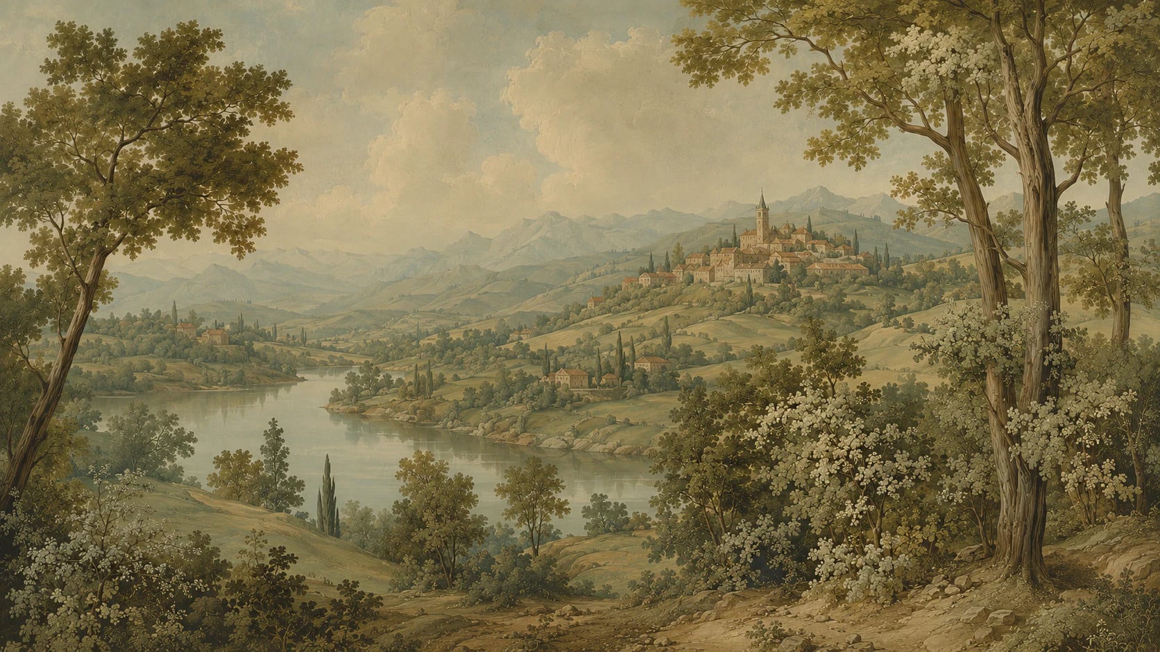 Vue sur le village perché