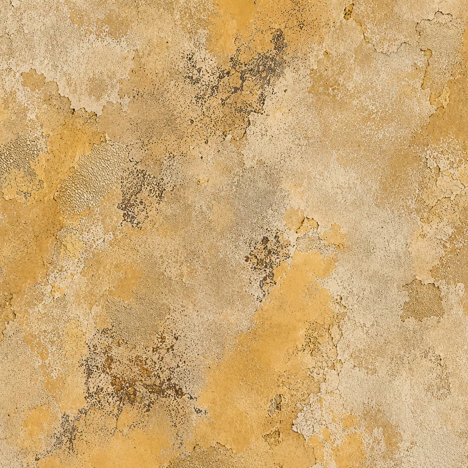 Close-up of the Ochre Venetian Plaster artwork at printed scale