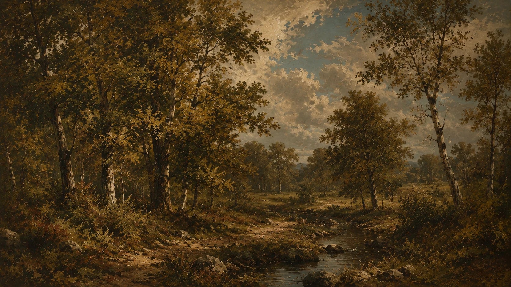 Sous-bois au ruisseau d'automne