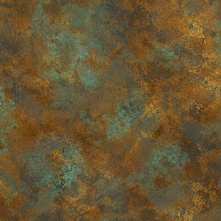 Close-up of the Verdigris Copper Patina artwork at printed scale